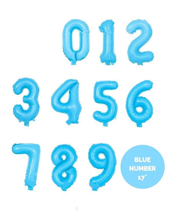 17inch 블루 숫자 풍선 S (0~9)
