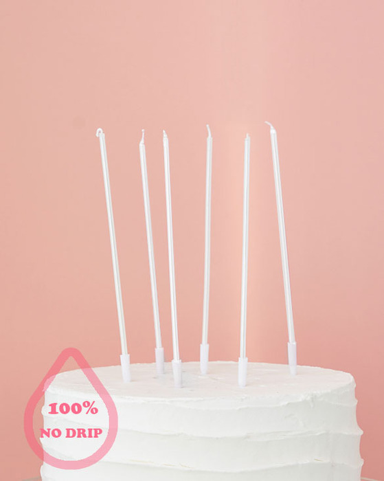 PEARL STICK CANDLES 6 [WHITE]